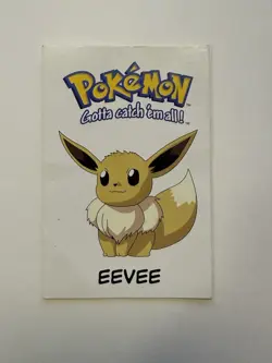 Pokemon Eevee #133 White Paper Card Nintendo 1998 - Image 1