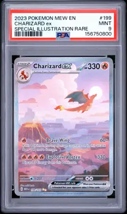 Pokemon TCG Charizard EX Scarlet & Violet 151 Card Sir 199/165 PSA 9 - Image 1
