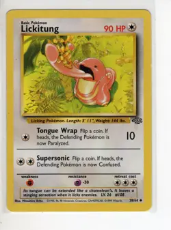 LICKITUNG JUNGLE SET POKEMON CARD 38/64 LP - Image 1