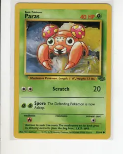 PARAS JUNGLE SET POKEMON CARD 59/64 LP - Image 1
