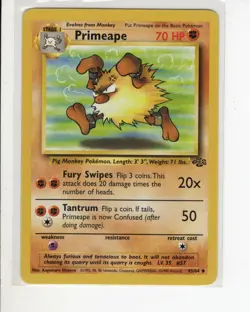 PRIMEAPE JUNGLE SET POKEMON CARD 43/64 LP - Image 1