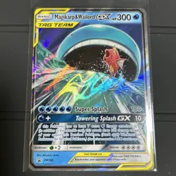 Pokemon Magikarp & Wailord GX TAG TEAM Promo SM166 Holo Card English - Image 1