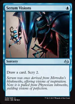 MTG Serum Visions - Foil, Modern Masters 2017, Heavily Played, English - Image 1