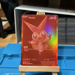 Red Victini Black White Rare Pokemon Card BLK 171/086 Black Bolt CLEAN!!! - Image 1