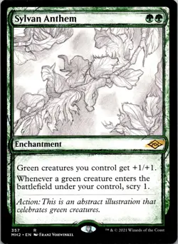 Sylvan Anthem (Showcase) 357 Rare Modern Horizons 2 Magic: The Gathering NM - Image 1