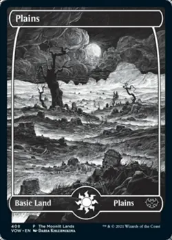 [1x] Plains (408) - Foil Etched - The Moonlit Lands Near Mint, English Misc Prom - Image 1