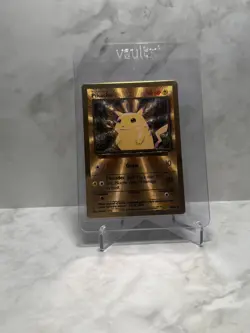 2021 Pokemon Celebrations PIKACHU Classic Gold Metal Premium Collection 58/102 - Image 1