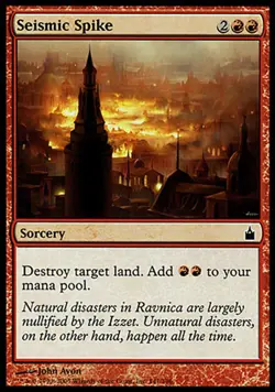 Seismic Spike 1x FOIL RAV MTG Ravnica Common MINT red - Image 1