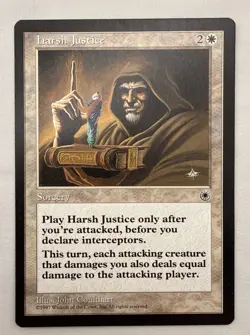 Harsh Justice x1 MTG Portal 1x Magic Damaged - Image 1
