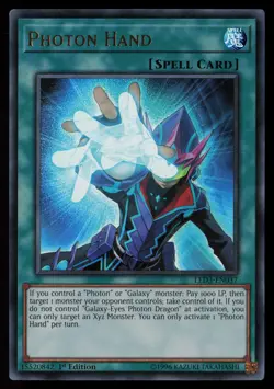 Yugioh Photon Hand LED3-EN037 1st Edition Ultra Rare NM - Image 1