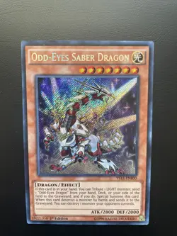 Yugioh Odd-Eyes Saber Dragon YS15-ENF00 1st Edition Secret Rare LP - Image 1