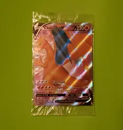 Charizard V SWSH050 SEALED Full Art Pokemon Card Black Star Promo Clean - Image 1