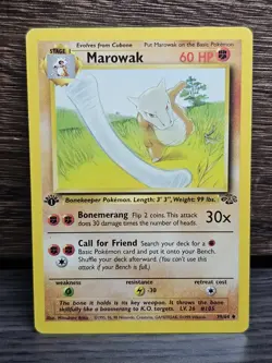 Pokemon Card Marowak 39/64 1st Edition Jungle - Moderately Played - Image 1
