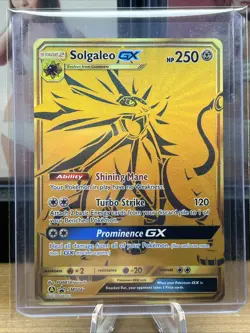 Pokemon Solgaleo GX Black Star Promo Full Art Holo Card SM104a - Image 1
