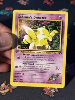 Pokemon Card Sabrina’s Drowzee 95/132 Gym Challenge FIRST EDITION - (NM-) - Image 2