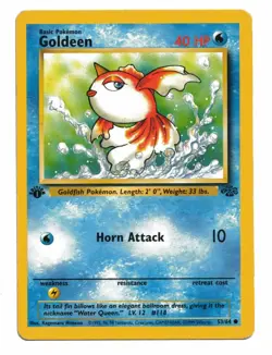 Pokemon Card: Goldeen 53/64 1st Edition Jungle Set Rare! GD - Image 1