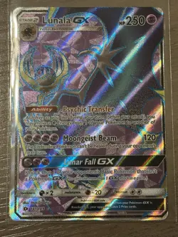 Lunala GX 141/149 Full Art Sun & Moon Base Pokemon Card Near Mint - Image 1