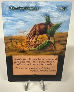 Rampant Growth MTG Hand Painted Altered Art Card Magic the Gathering - Image 1