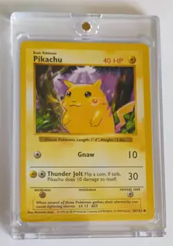 Pikachu Red Cheeks Shadowless 58/102 Base Set Pokemon Card WOTC - Image 1