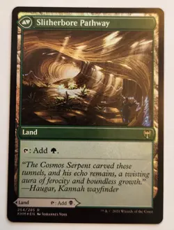 Darkbore / Slitherbore Pathway KHM #254 Rare Foil Land NM+ - Image 2