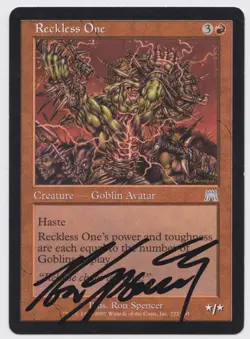 Reckless One Onslaught MTG Magic the Gathering Signed Ron Spencer - Image 1