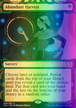 MTG Abundant Harvest (48e/252) Strixhaven Mystical Archive NM FOIL- ETCHED - Image 1