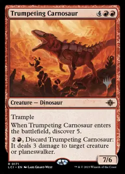 MTG Trumpeting Carnosaur (171p/174) The Lost Caverns of Ixalan Promos LP - Image 1