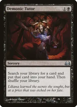 MTG Magic the Gathering Demonic Tutor (49/65) DD Divine vs. Demonic MP - Image 1