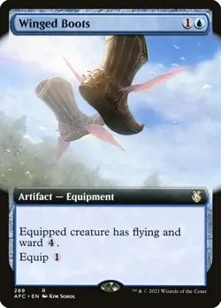 MTG Winged Boots (289/359) Adventures in the Forgotten Realms Commander NM - Image 1