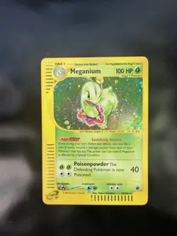 Meganium 18/165 Holo Rare Expedition e-Reader Pokemon Card NM - Image 1