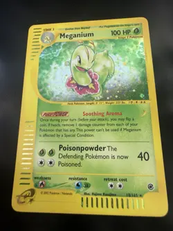 Meganium 18/165 Holo Rare Expedition e-Reader Pokemon Card NM - Image 2