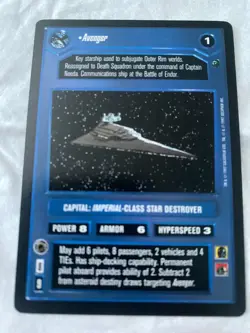 Decipher Star Wars CCG Dagobah AVENGER Card NM - Image 1