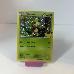 Chespin 6/25 McDonald's 25th Anniversary Holo Promo Pokemon Card NM ✨ - Image 1