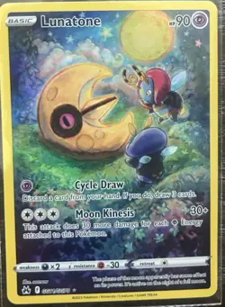 Pokemon Card Lunatone GG11/GG70 Galarian Gallery Crown Zenith Near Mint - Image 1