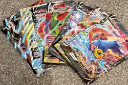 9 pokemon jumbo cards, v, vstar, vmax, v-union, and ex - Image 1