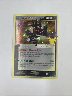 Celebrations Black Star Promo Card Sealed Greninja Gold Star SWSH144 - Image 1