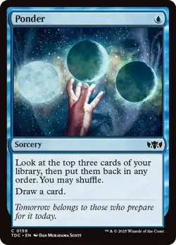 Ponder 159 Non-Foil NM MTG Commander: Tarkir Dragonstorm Magic - Image 1