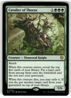 Cavalier of Thorns M 100 Normal Commander: Lorwyn Eclipsed MTG - Image 1