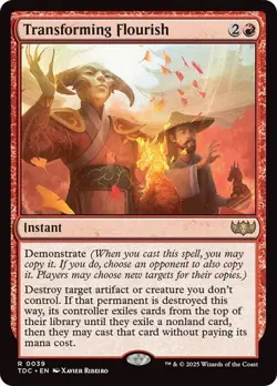 Transforming Flourish 39 Non-Foil NM MTG Commander: Tarkir Dragonstorm Magic - Image 1