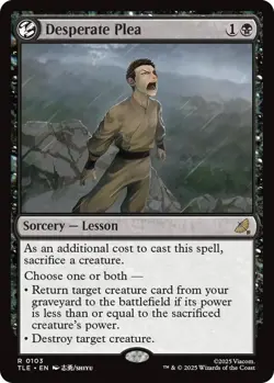 Desperate Plea R 103 Non-Foil MTG TLE Magic - Image 1