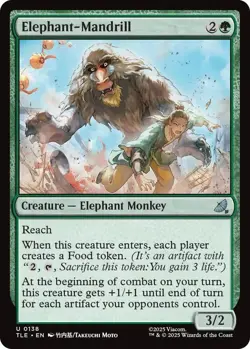 Elephant-Mandrill U 138 Non-Foil MTG TLE Magic - Image 1