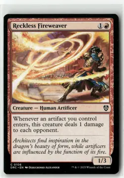 Reckless Fireweaver 106 Non-Foil NM MTG Commander: Aetherdrift Magic - Image 1