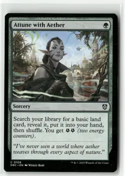 Attune with Aether 109 Non-Foil NM MTG Commander: Aetherdrift Magic - Image 1