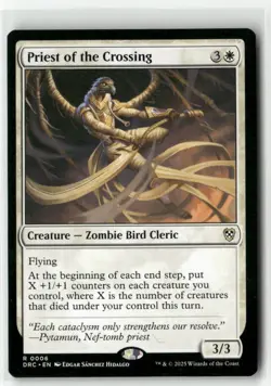Priest of the Crossing 6 Non-Foil NM MTG Commander: Aetherdrift Magic - Image 1