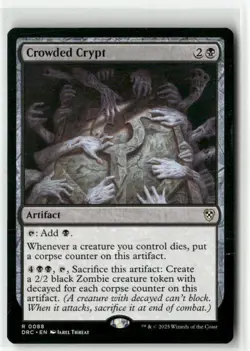 Crowded Crypt 88 Non-Foil NM MTG Commander: Aetherdrift Magic - Image 1