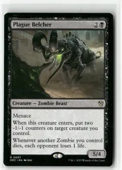Plague Belcher 97 Non-Foil NM MTG Commander: Aetherdrift Magic - Image 1