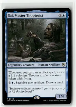 Sai, Master Thopterist 82 Non-Foil NM MTG Commander: Aetherdrift Magic - Image 1