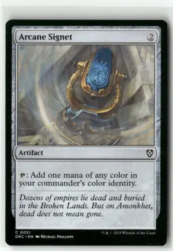Arcane Signet 51 Non-Foil NM MTG Commander: Aetherdrift Magic - Image 1