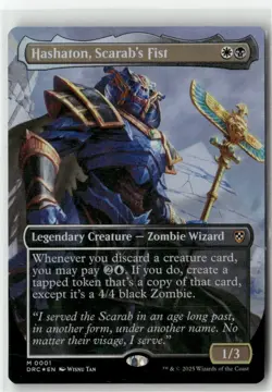 Hashaton, Scarab's Fist (Borderless) 1 Foil NM MTG Commander: Aetherdrift Magic - Image 1