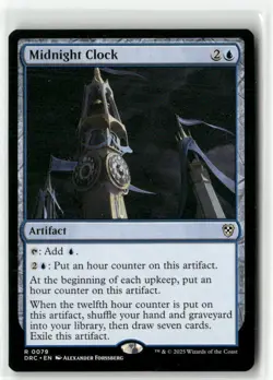 Midnight Clock 79 Non-Foil NM MTG Commander: Aetherdrift Magic - Image 1